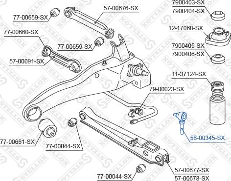 Stellox 56-00345-SX - Stiepnis / Atsaite, Stabilizators autodraugiem.lv