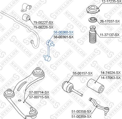 Stellox 56-00360-SX - Stiepnis / Atsaite, Stabilizators autodraugiem.lv