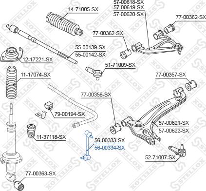 Stellox 56-00334-SX - Stiepnis / Atsaite, Stabilizators autodraugiem.lv