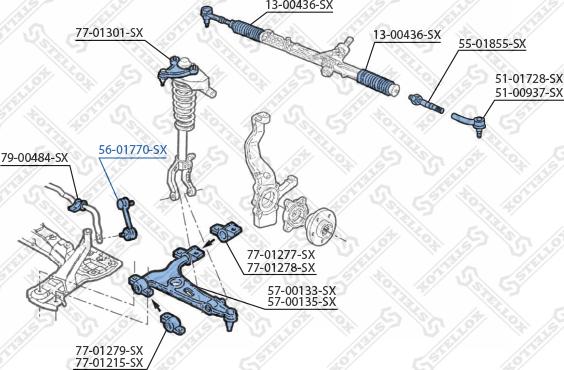 Stellox 56-01770-SX - Stiepnis / Atsaite, Stabilizators autodraugiem.lv