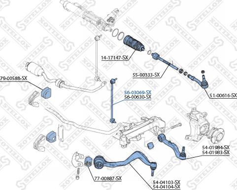 Stellox 56-03069-SX - Stiepnis / Atsaite, Stabilizators autodraugiem.lv