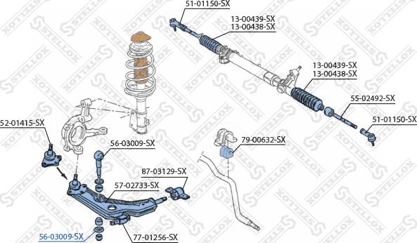 Stellox 56-03009-SX - Stiepnis / Atsaite, Stabilizators autodraugiem.lv