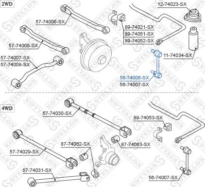 Stellox 56-74006-SX - Stiepnis / Atsaite, Stabilizators autodraugiem.lv