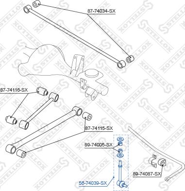 Stellox 56-74039-SX - Stiepnis / Atsaite, Stabilizators autodraugiem.lv