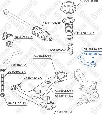 Stellox 51-00390-SX - Stūres šķērsstiepņa uzgalis autodraugiem.lv