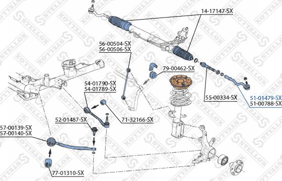 Stellox 51-01479-SX - Stūres šķērsstiepņa uzgalis autodraugiem.lv