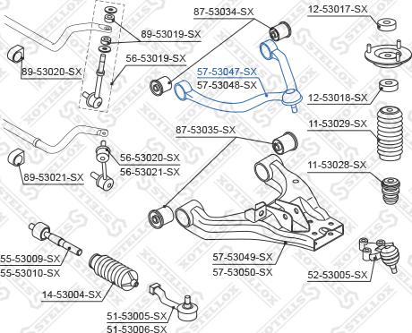 Stellox 57-53047-SX - Neatkarīgās balstiekārtas svira, Riteņa piekare autodraugiem.lv