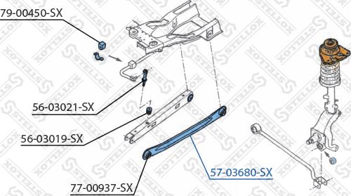 Stellox 57-03680-SX - Neatkarīgās balstiekārtas svira, Riteņa piekare autodraugiem.lv