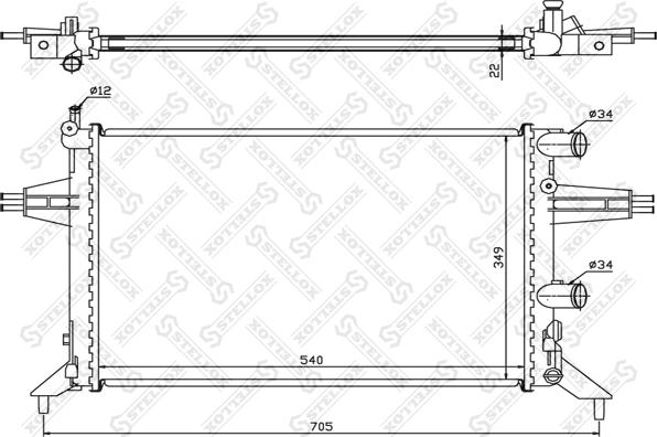 Stellox 10-25998-SX - Radiators, Motora dzesēšanas sistēma autodraugiem.lv