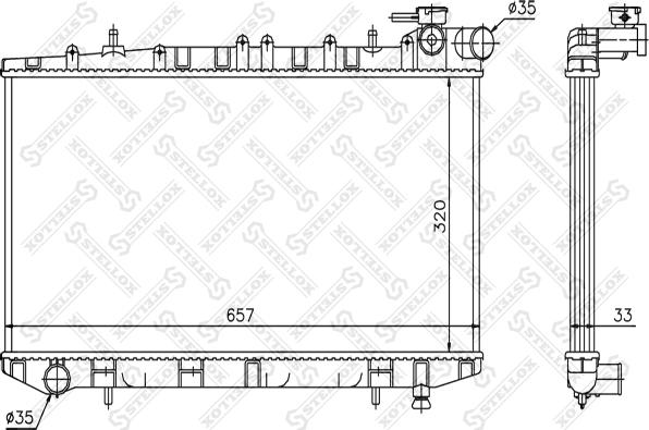 Stellox 10-25992-SX - Radiators, Motora dzesēšanas sistēma autodraugiem.lv