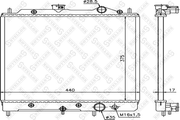 Stellox 10-25941-SX - Radiators, Motora dzesēšanas sistēma autodraugiem.lv