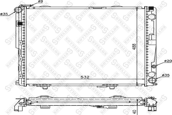 Stellox 10-25904-SX - Radiators, Motora dzesēšanas sistēma autodraugiem.lv