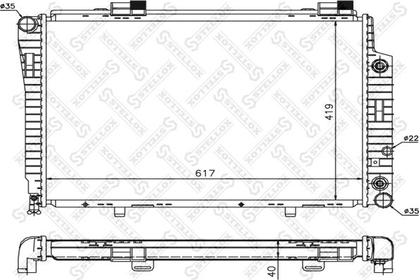 Stellox 10-25916-SX - Radiators, Motora dzesēšanas sistēma autodraugiem.lv