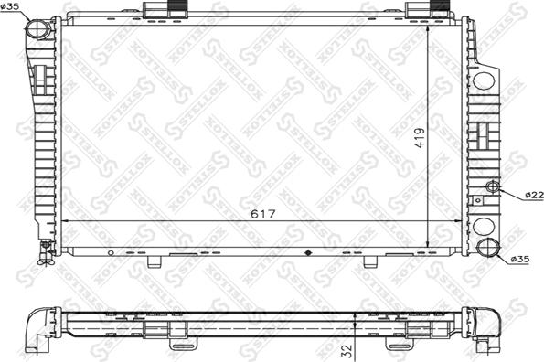 Stellox 10-25917-SX - Radiators, Motora dzesēšanas sistēma autodraugiem.lv