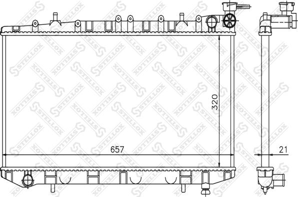 Stellox 10-25982-SX - Radiators, Motora dzesēšanas sistēma autodraugiem.lv