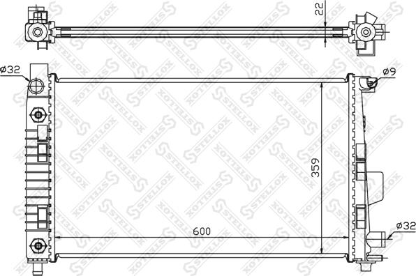 Stellox 10-25932-SX - Radiators, Motora dzesēšanas sistēma autodraugiem.lv