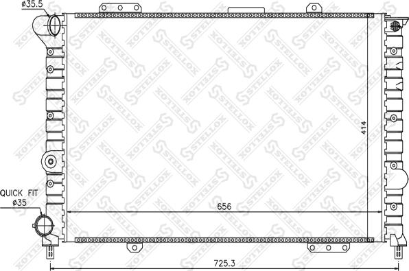 Stellox 10-25493-SX - Radiators, Motora dzesēšanas sistēma autodraugiem.lv