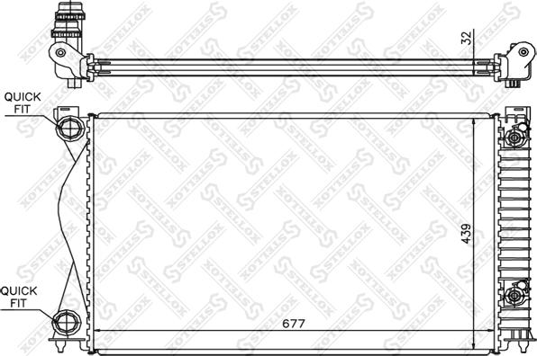 Stellox 10-25449-SX - Radiators, Motora dzesēšanas sistēma autodraugiem.lv