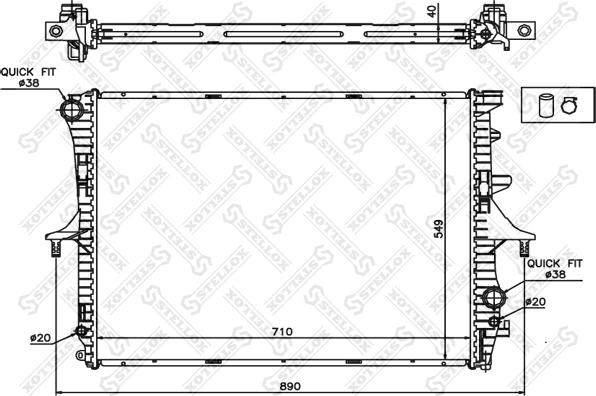 Stellox 10-25445-SX - Radiators, Motora dzesēšanas sistēma autodraugiem.lv