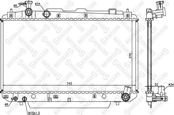 Stellox 10-25441-SX - Radiators, Motora dzesēšanas sistēma autodraugiem.lv