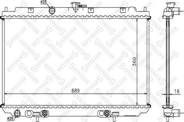 Stellox 10-25442-SX - Radiators, Motora dzesēšanas sistēma autodraugiem.lv