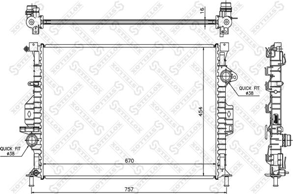 Stellox 10-25456-SX - Radiators, Motora dzesēšanas sistēma autodraugiem.lv