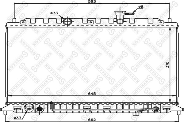 Stellox 10-25466-SX - Radiators, Motora dzesēšanas sistēma autodraugiem.lv