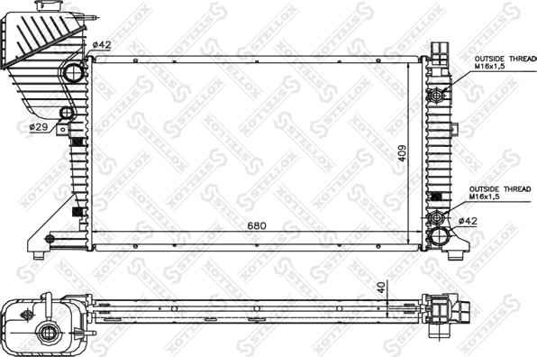 Stellox 10-25403-SX - Radiators, Motora dzesēšanas sistēma autodraugiem.lv