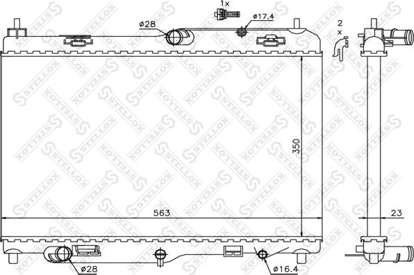 Stellox 10-25410-SX - Radiators, Motora dzesēšanas sistēma autodraugiem.lv