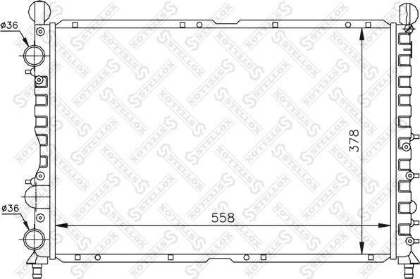 Stellox 10-25486-SX - Radiators, Motora dzesēšanas sistēma autodraugiem.lv