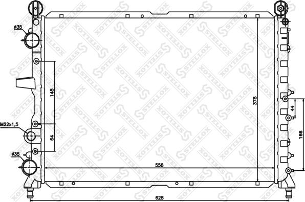 Stellox 10-25483-SX - Radiators, Motora dzesēšanas sistēma autodraugiem.lv