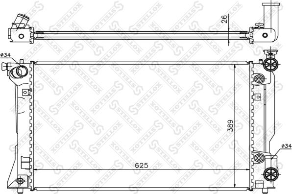 Stellox 10-25424-SX - Radiators, Motora dzesēšanas sistēma autodraugiem.lv