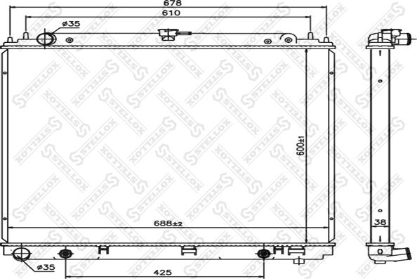 Stellox 10-25420-SX - Radiators, Motora dzesēšanas sistēma autodraugiem.lv