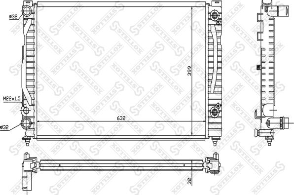 Stellox 10-25544-SX - Radiators, Motora dzesēšanas sistēma autodraugiem.lv