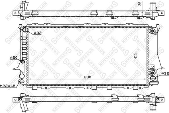 Stellox 10-25541-SX - Radiators, Motora dzesēšanas sistēma autodraugiem.lv