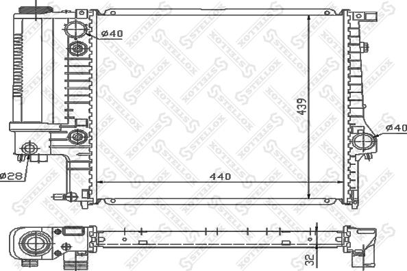 Stellox 10-25551-SX - Radiators, Motora dzesēšanas sistēma autodraugiem.lv