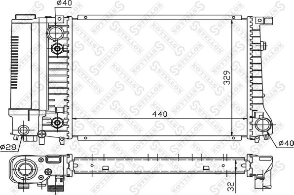 Stellox 10-25565-SX - Radiators, Motora dzesēšanas sistēma autodraugiem.lv