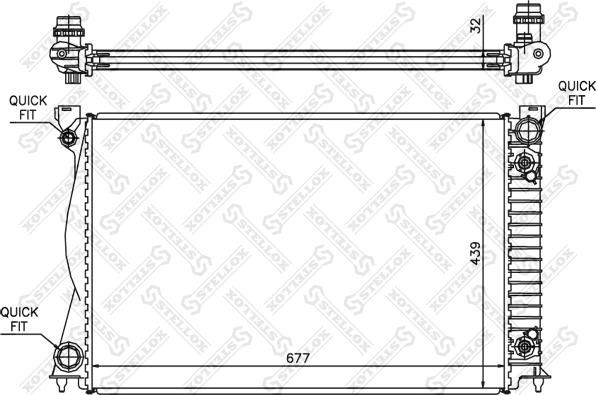 Stellox 10-25507-SX - Radiators, Motora dzesēšanas sistēma autodraugiem.lv