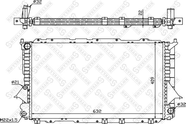 Stellox 10-25535-SX - Radiators, Motora dzesēšanas sistēma autodraugiem.lv