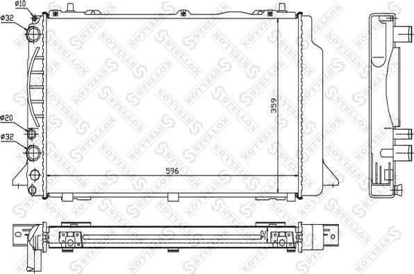 Stellox 10-25536-SX - Radiators, Motora dzesēšanas sistēma autodraugiem.lv