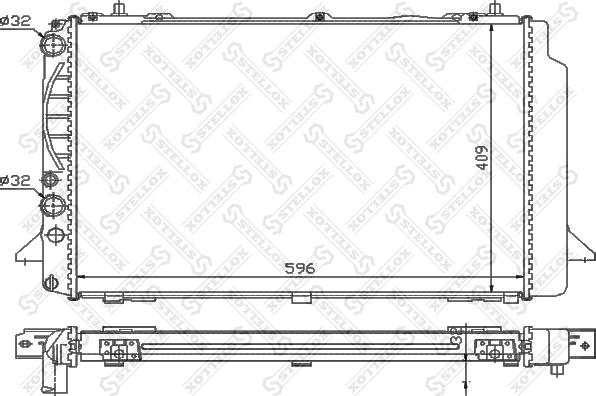 Stellox 10-25537-SX - Radiators, Motora dzesēšanas sistēma autodraugiem.lv