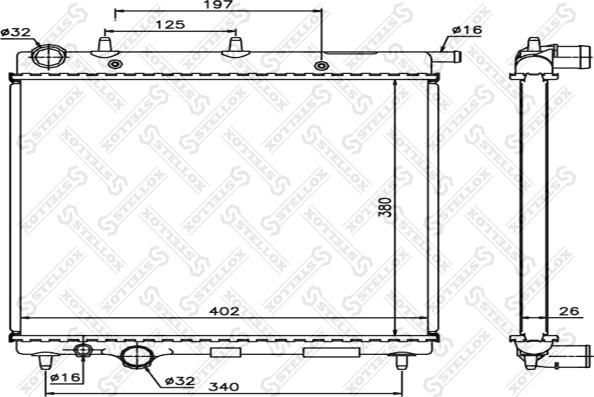 Stellox 10-25646-SX - Radiators, Motora dzesēšanas sistēma autodraugiem.lv