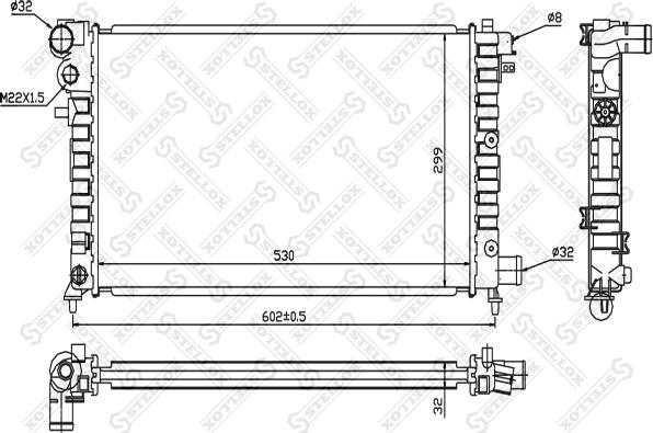 Stellox 10-25665-SX - Radiators, Motora dzesēšanas sistēma autodraugiem.lv