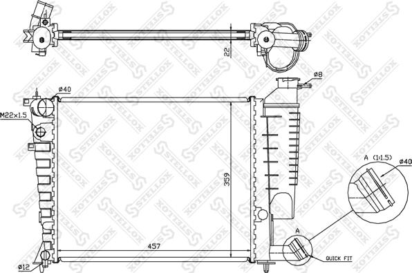 Stellox 10-25660-SX - Radiators, Motora dzesēšanas sistēma autodraugiem.lv