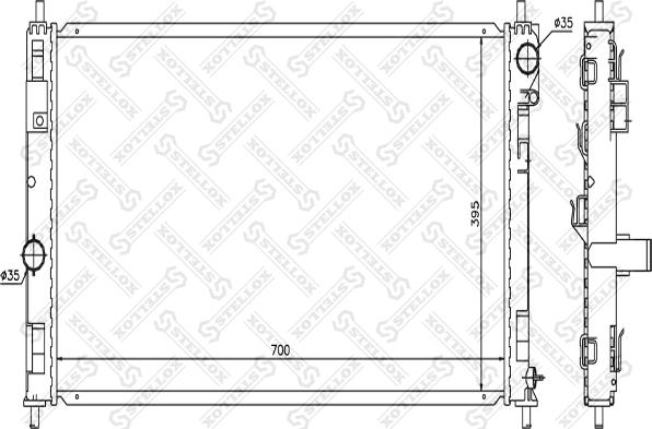 Stellox 10-25631-SX - Radiators, Motora dzesēšanas sistēma autodraugiem.lv