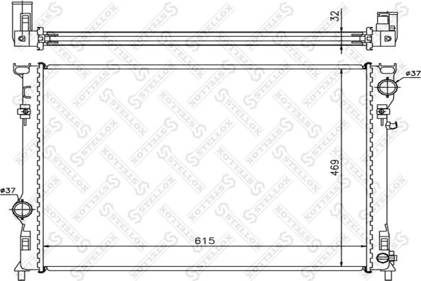 Stellox 10-25627-SX - Radiators, Motora dzesēšanas sistēma autodraugiem.lv