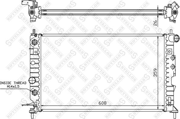 Stellox 10-25099-SX - Radiators, Motora dzesēšanas sistēma autodraugiem.lv