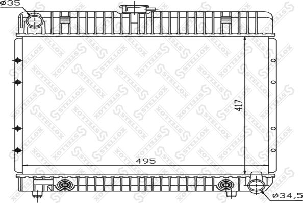 Stellox 10-25094-SX - Radiators, Motora dzesēšanas sistēma autodraugiem.lv