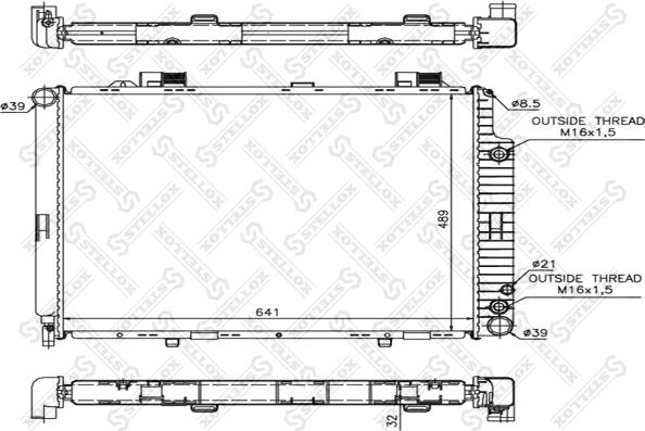 Stellox 10-25093-SX - Radiators, Motora dzesēšanas sistēma autodraugiem.lv