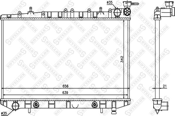 Stellox 10-25045-SX - Radiators, Motora dzesēšanas sistēma autodraugiem.lv